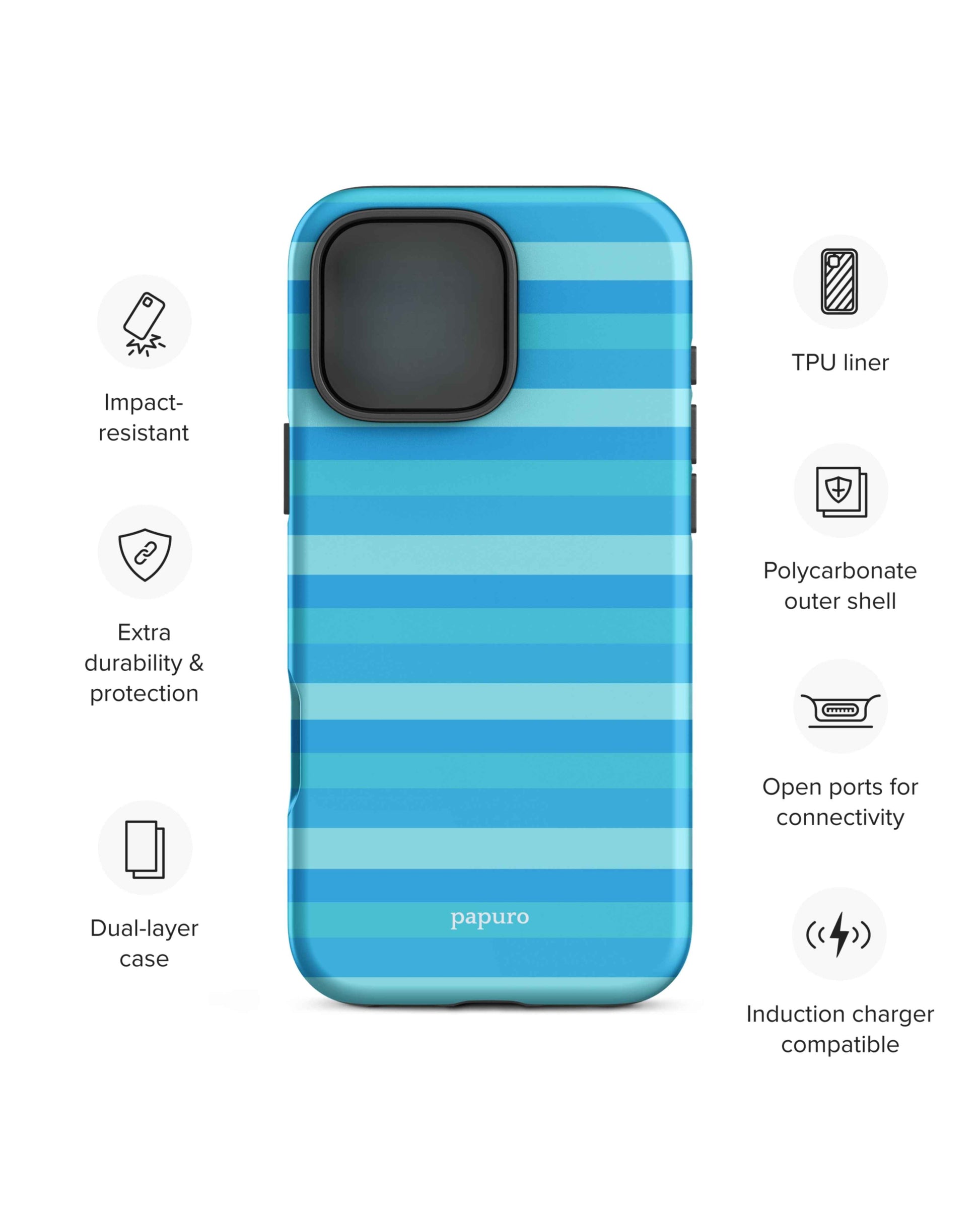 Blue Beach Band iPhone Case