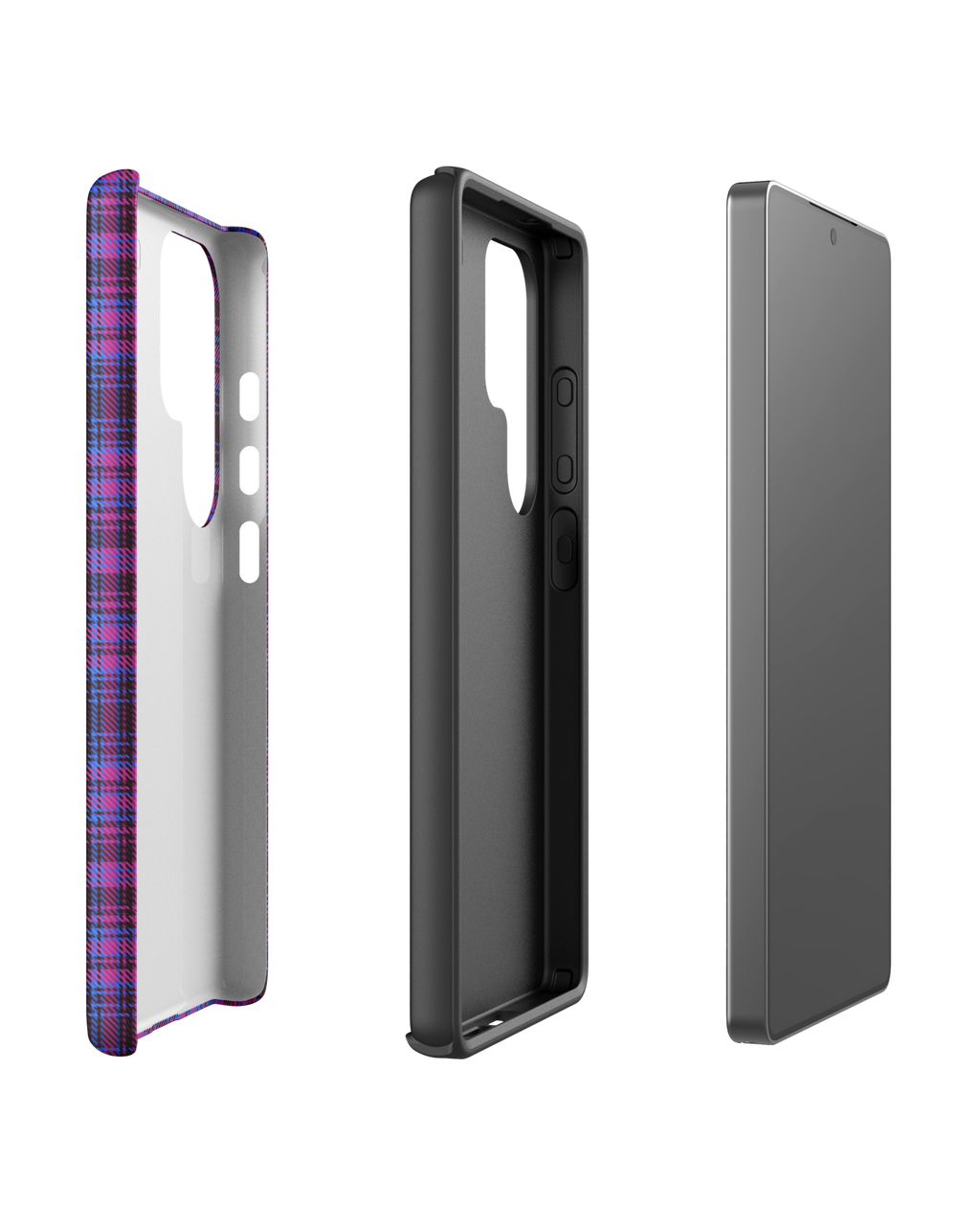 Purple Plaid Samsung Phone Case