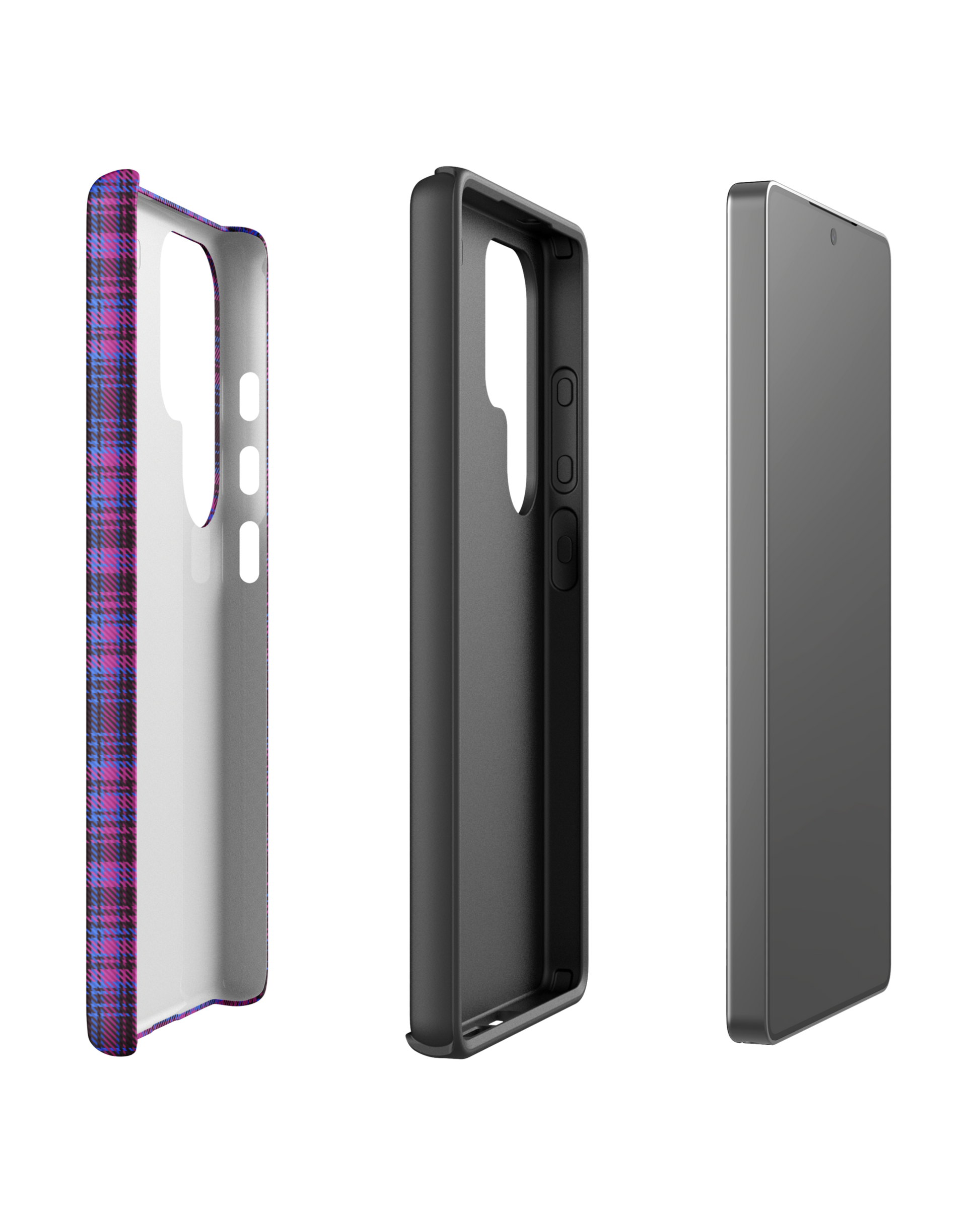 Purple Plaid Samsung Phone Case