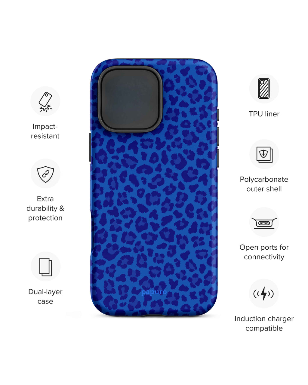 Cheetah Blue iPhone Case