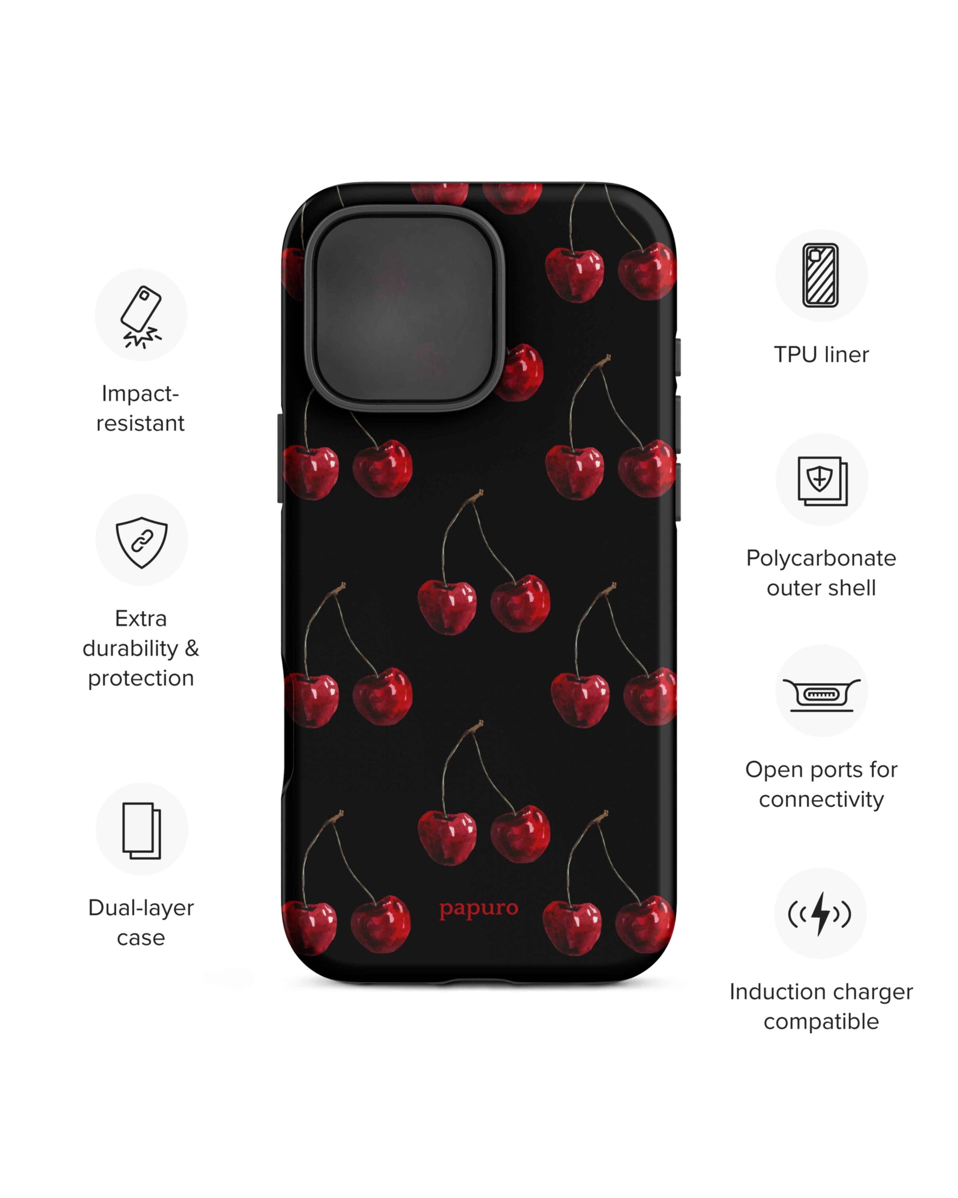Dark Cherries iPhone Case