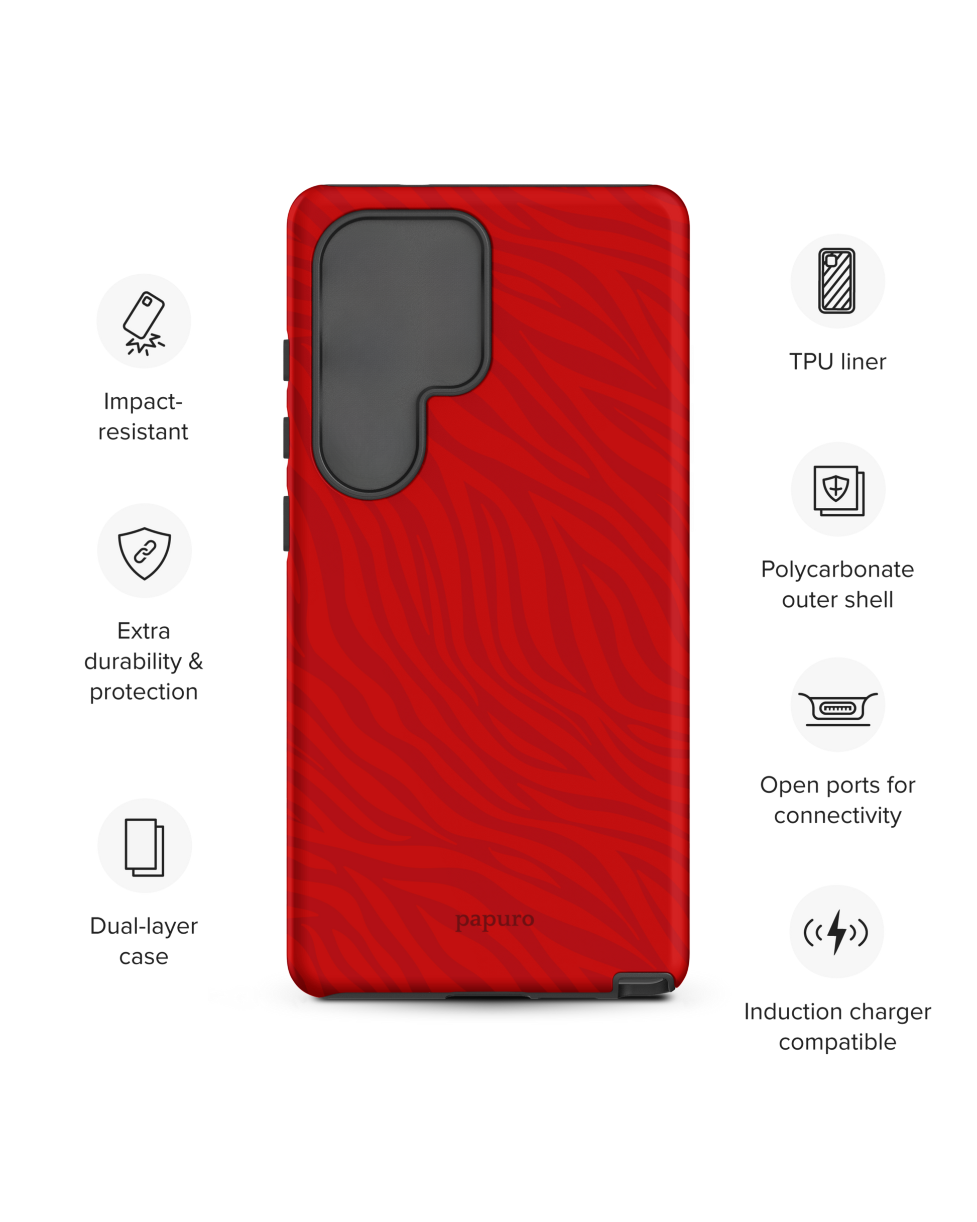 Striped Rouge Samsung Phone Case