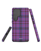 Purple Plaid Samsung Phone Case