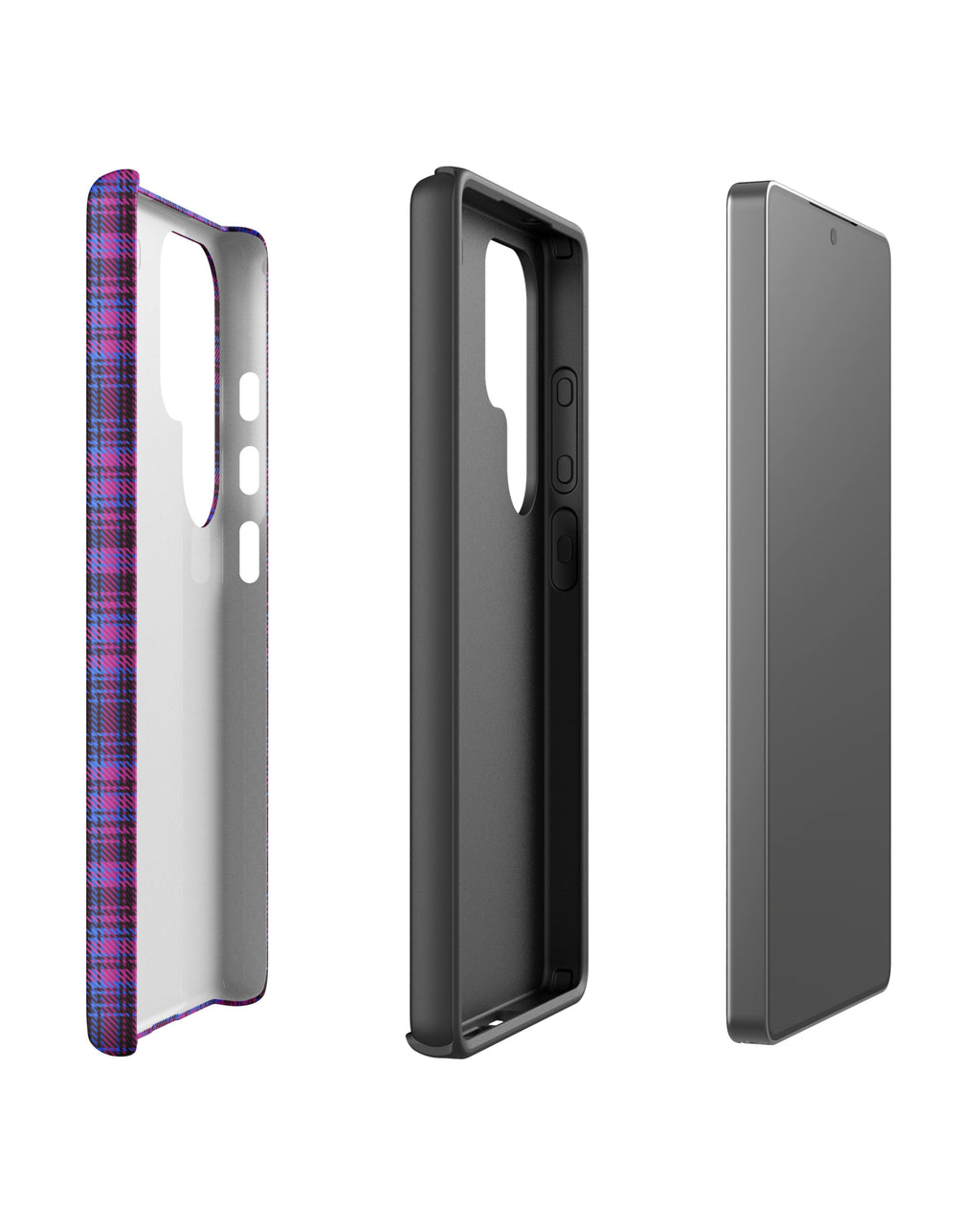Purple Plaid Samsung Phone Case
