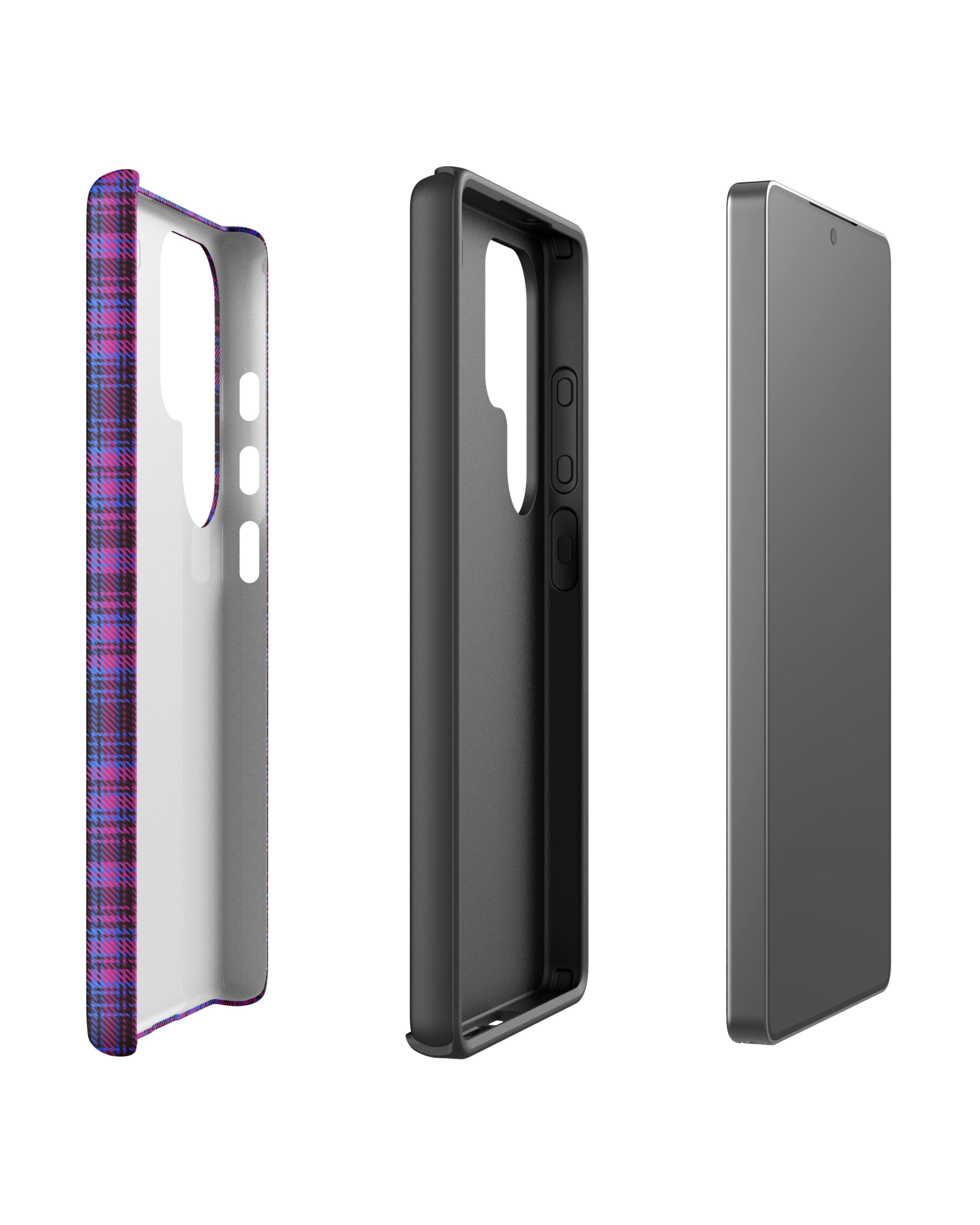 Purple Plaid Samsung Phone Case