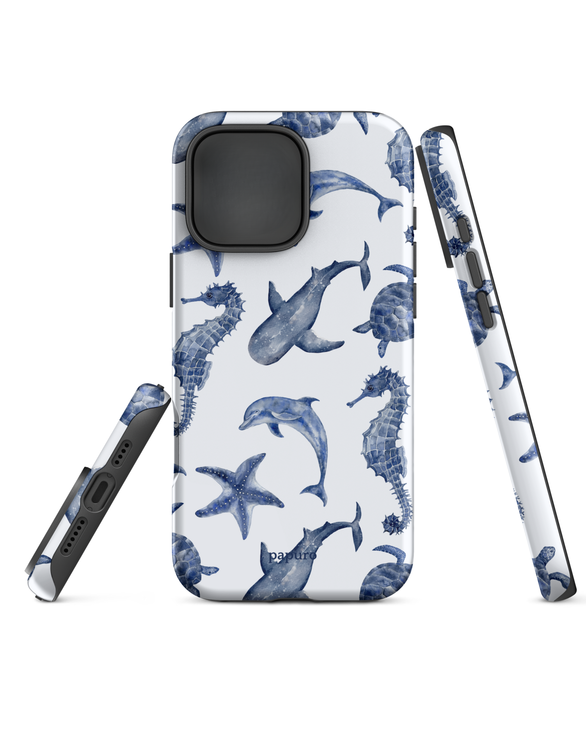 Blue Sea Creatures iPhone Case