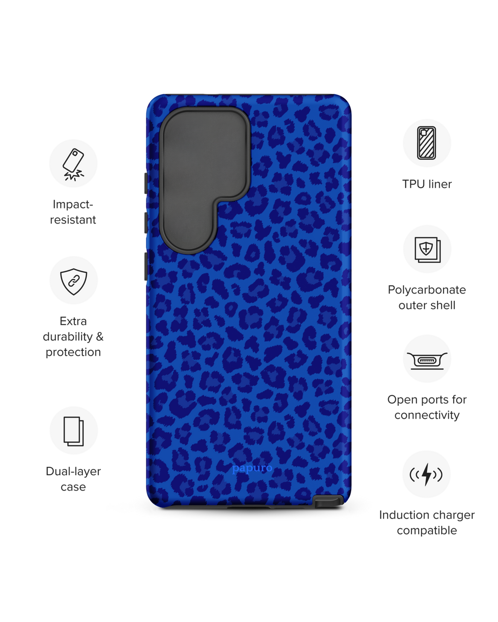 Cheetah Blue Samsung Phone Case
