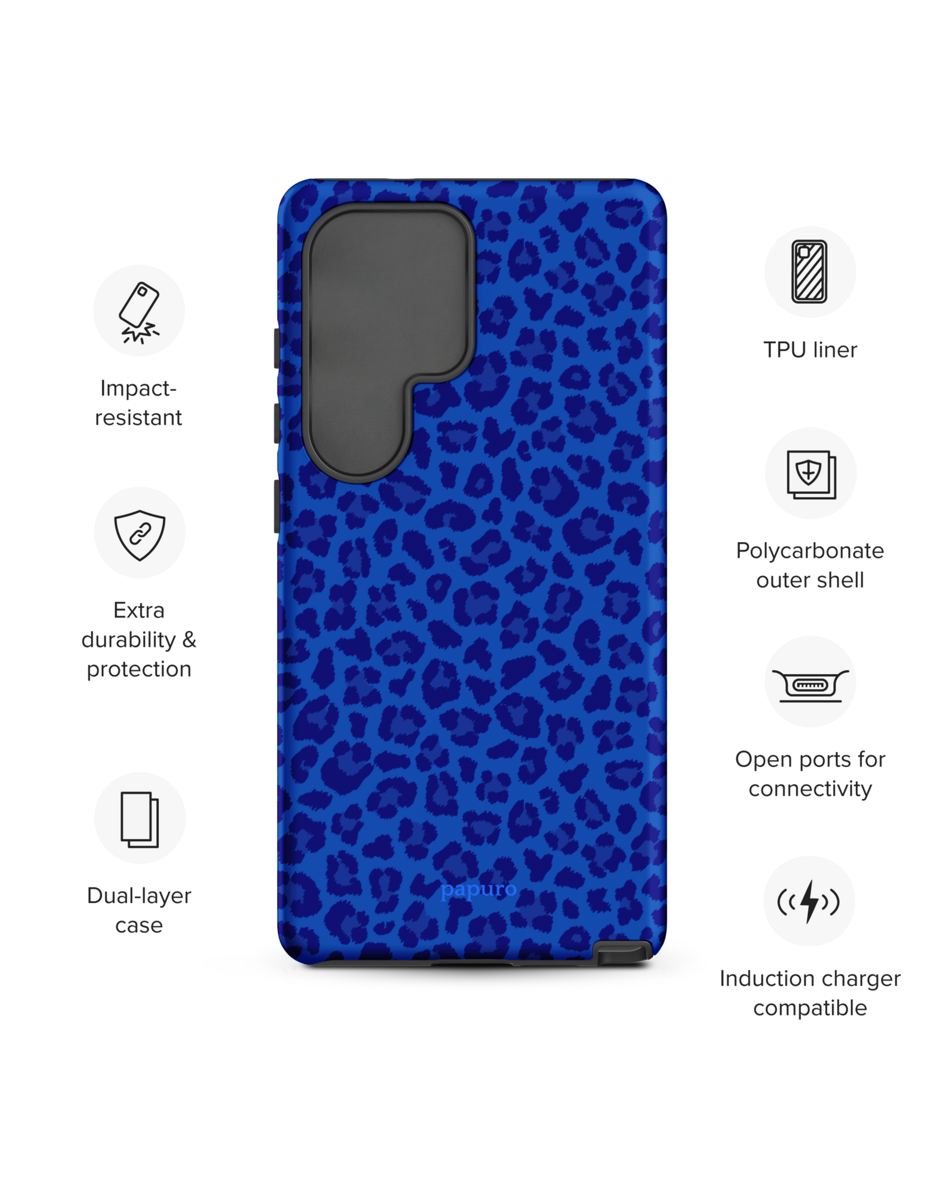 Cheetah Blue Samsung Phone Case