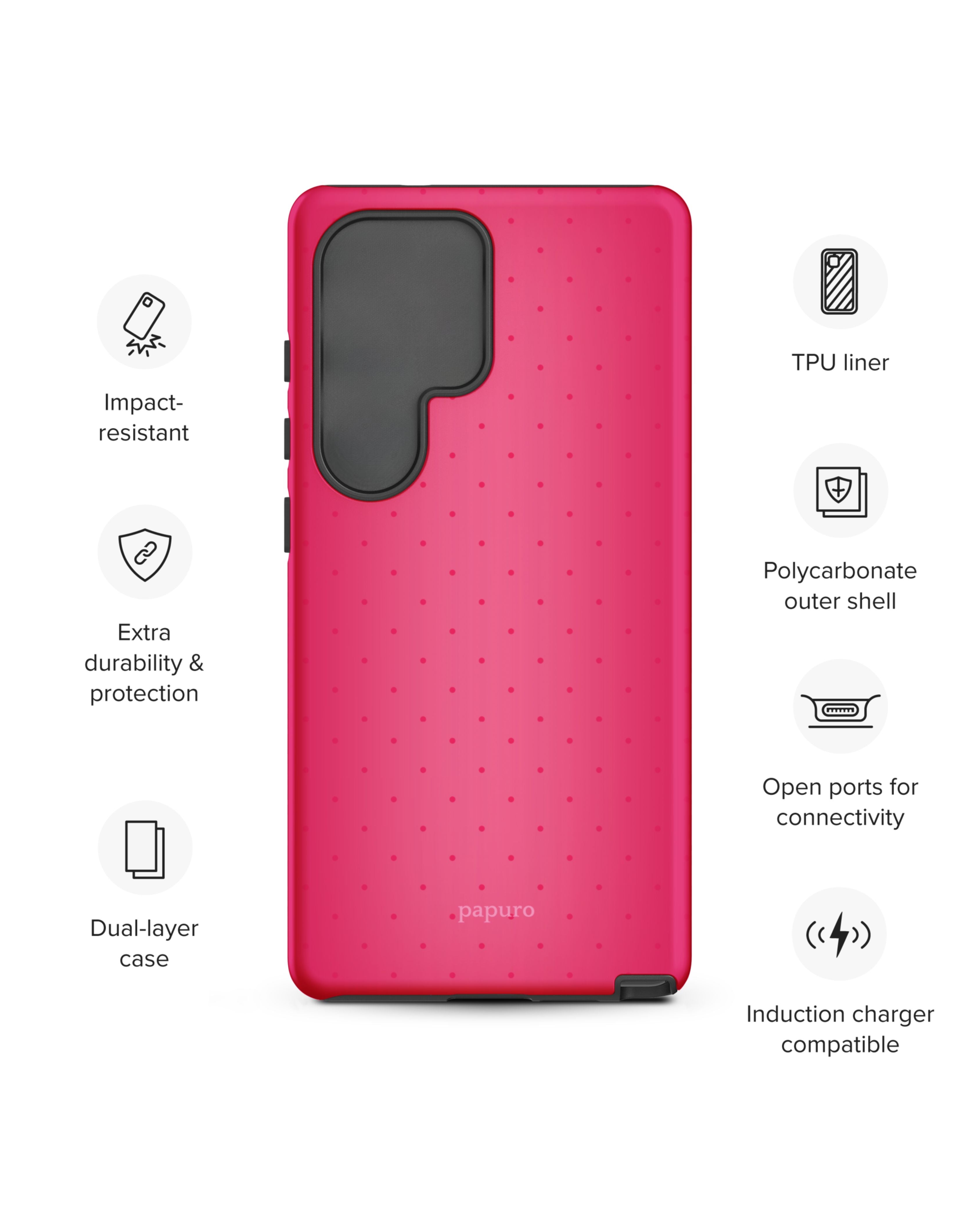 Polka Pink Samsung Phone Case