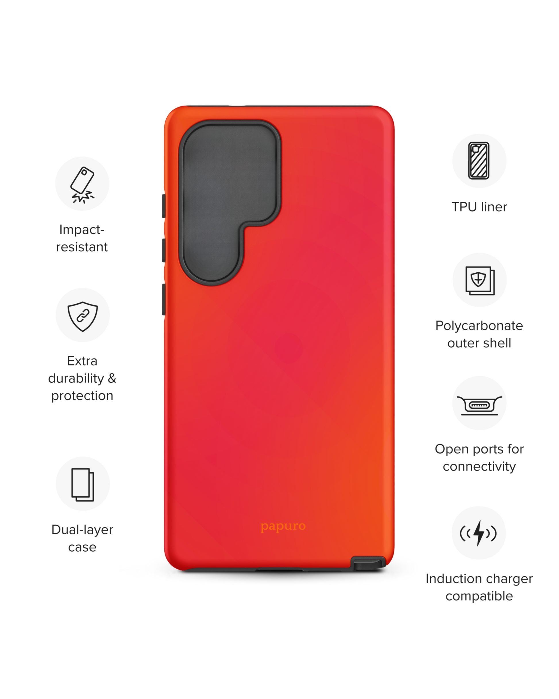 Rose Orange Mélange Samsung Phone Case