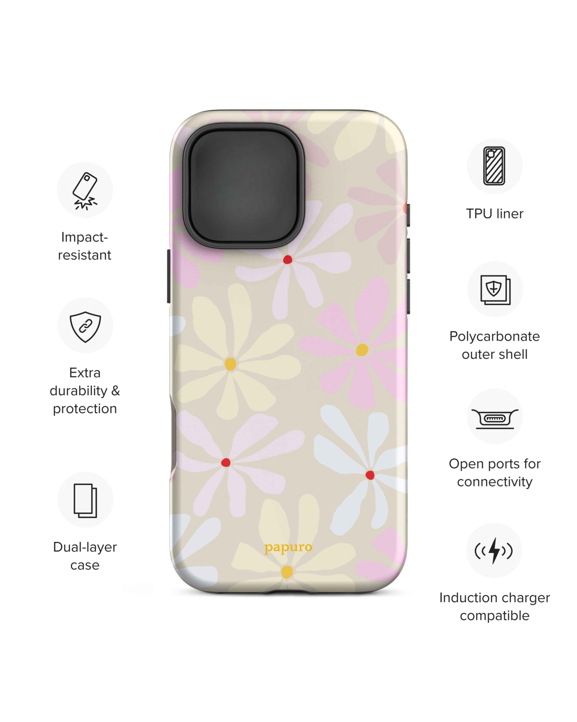 Blooming Beige iPhone Case