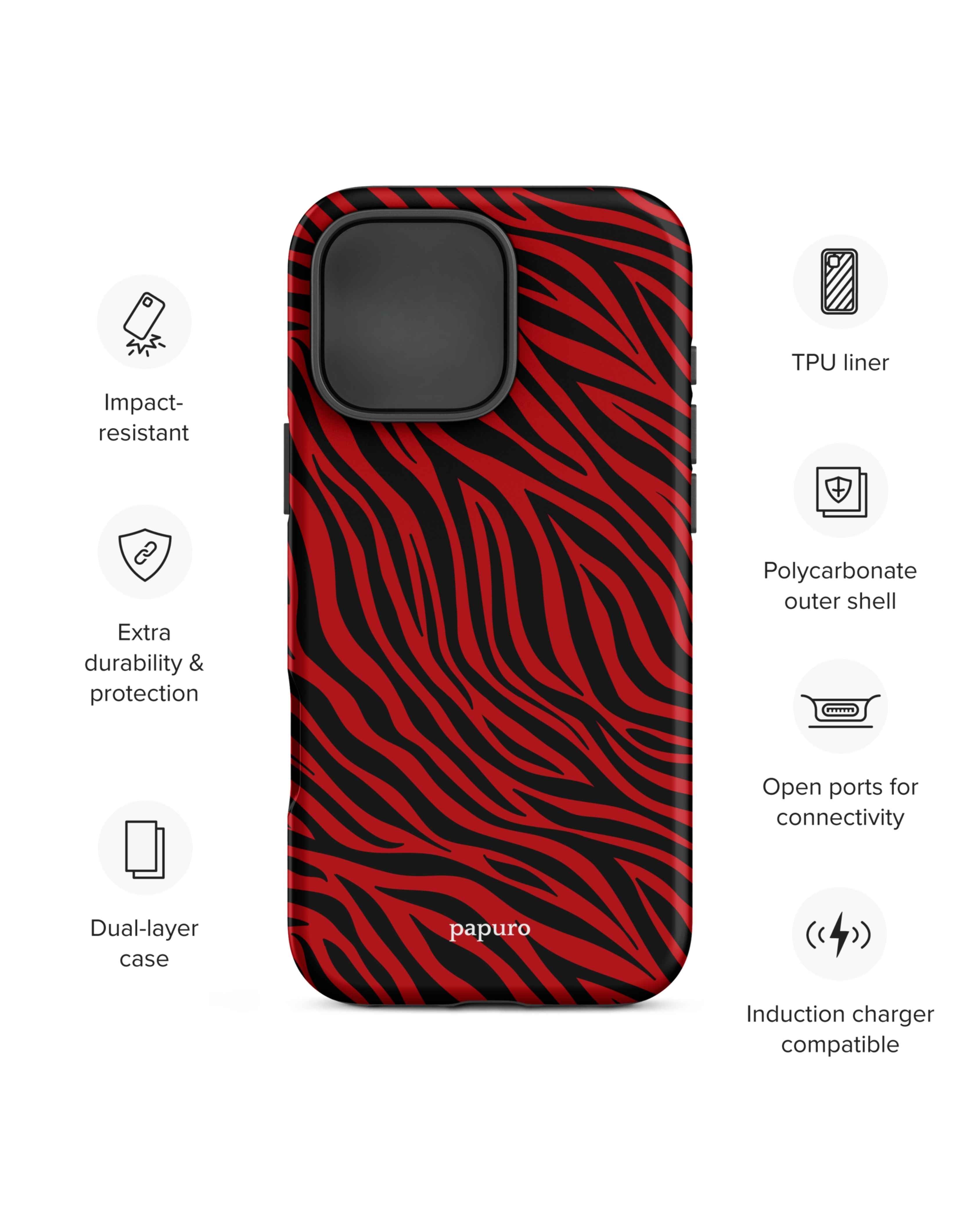 Striped Red iPhone Case