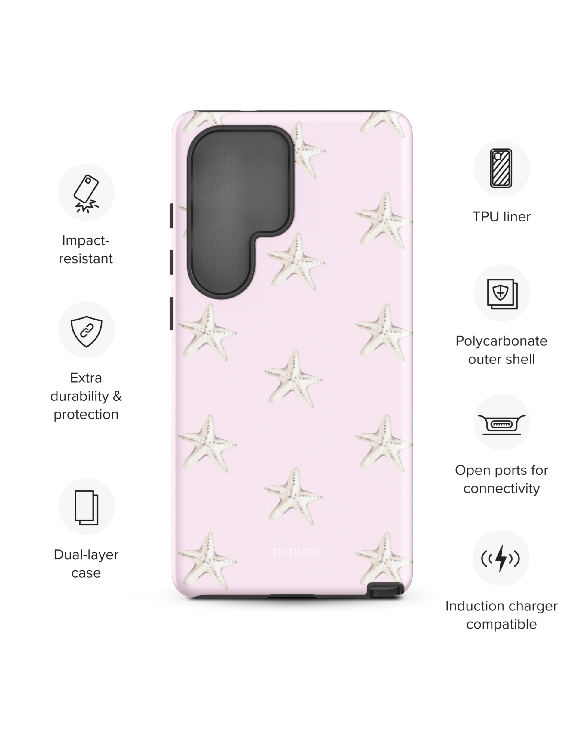 Pink Seashell Samsung Phone Case