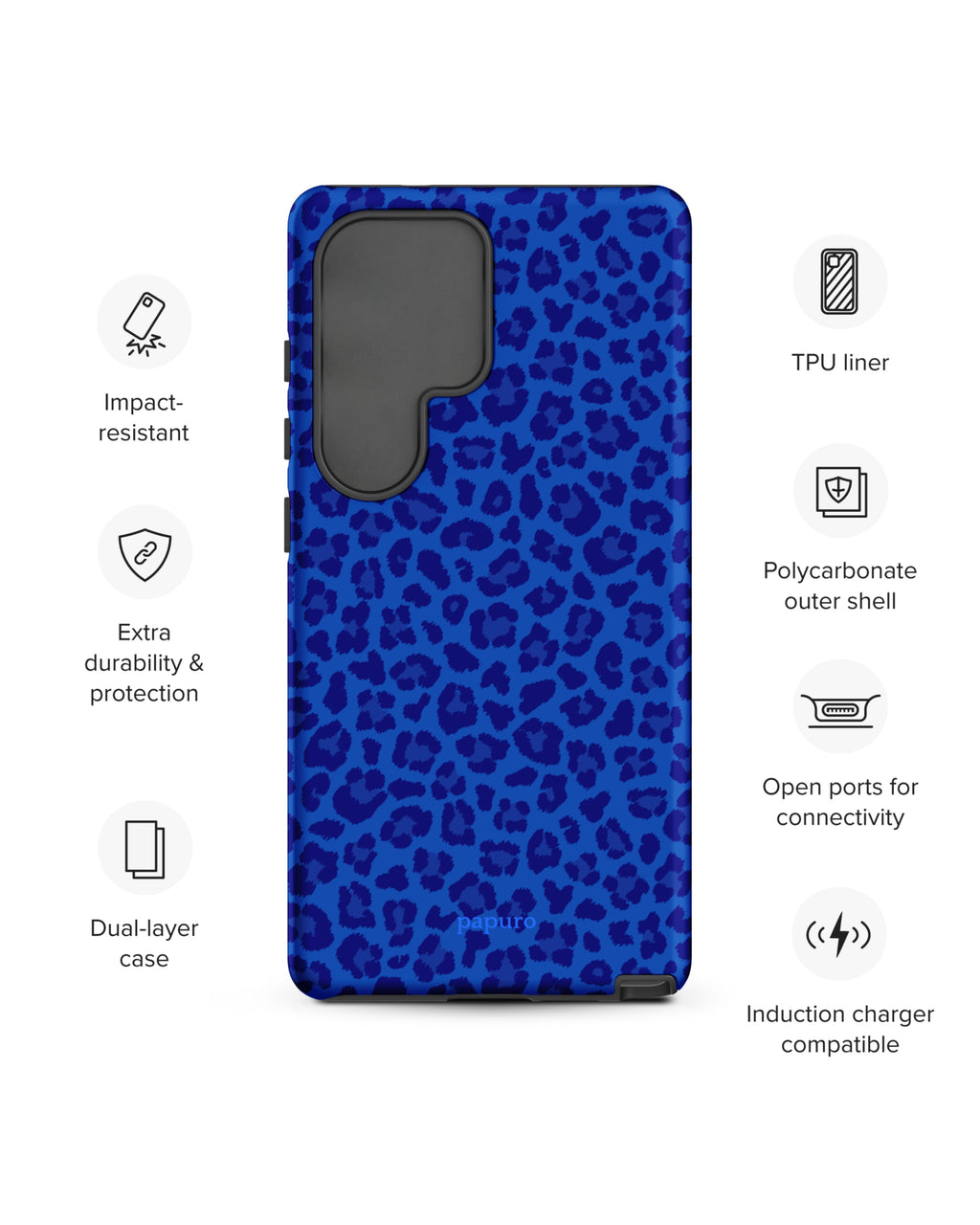 Cheetah Blue Samsung Phone Case