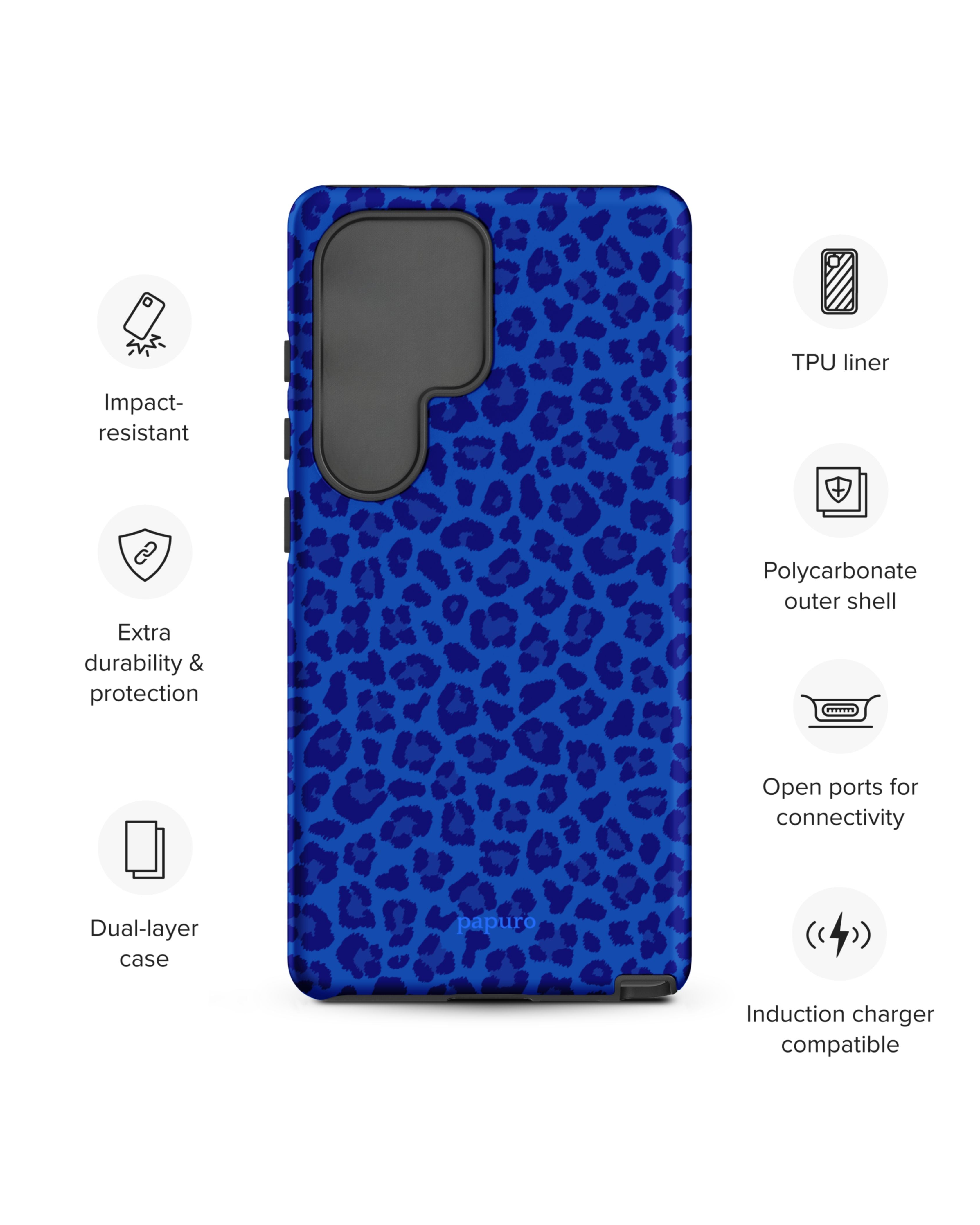 Cheetah Blue Samsung Phone Case