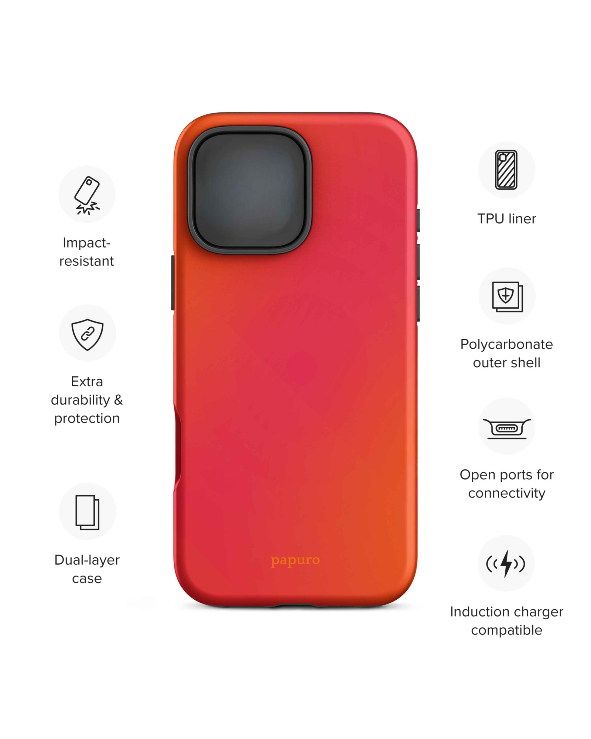 Rose Orange Mélange iPhone Case