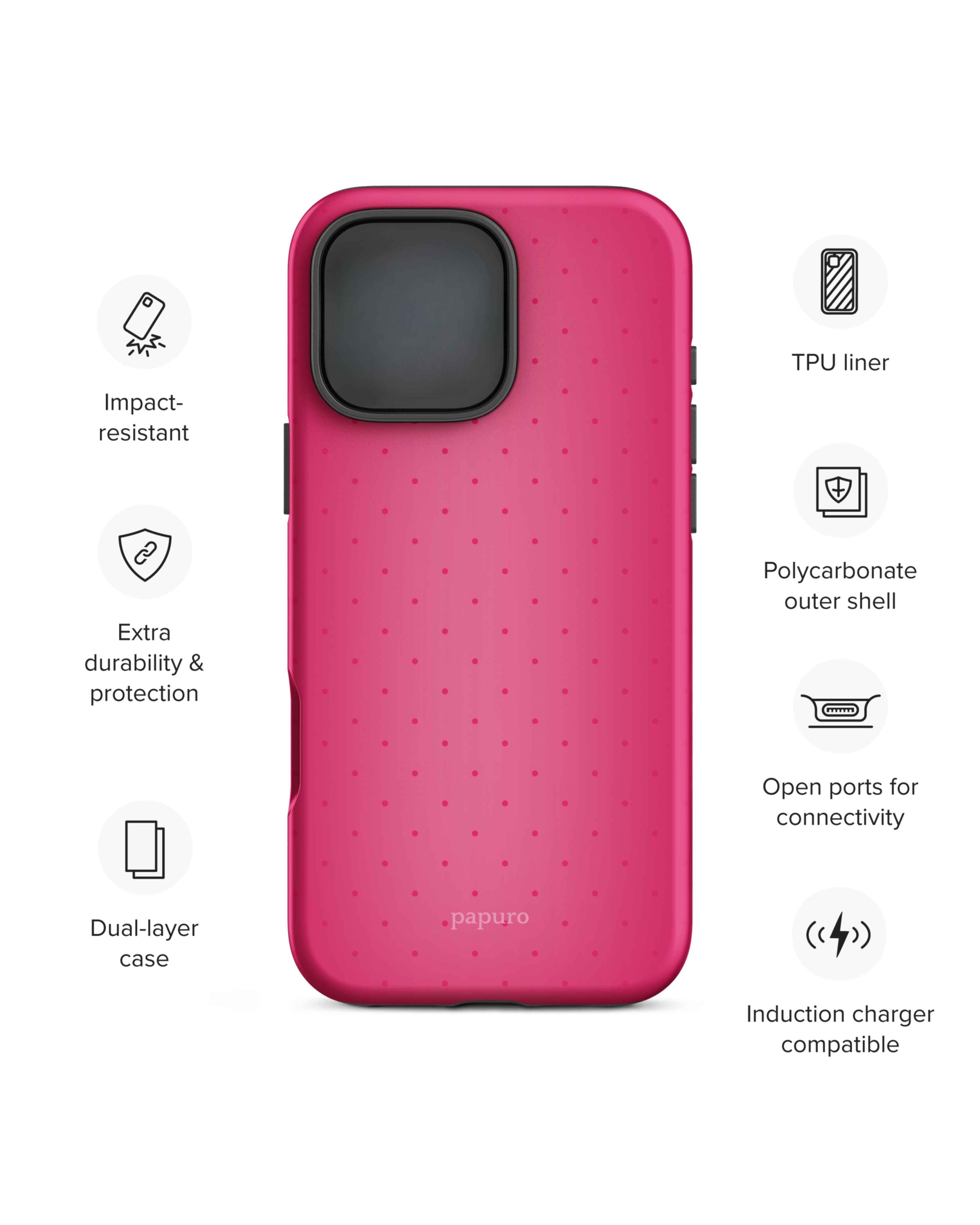 Polka Pink iPhone Case