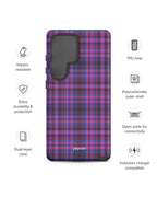 Purple Plaid Samsung Phone Case