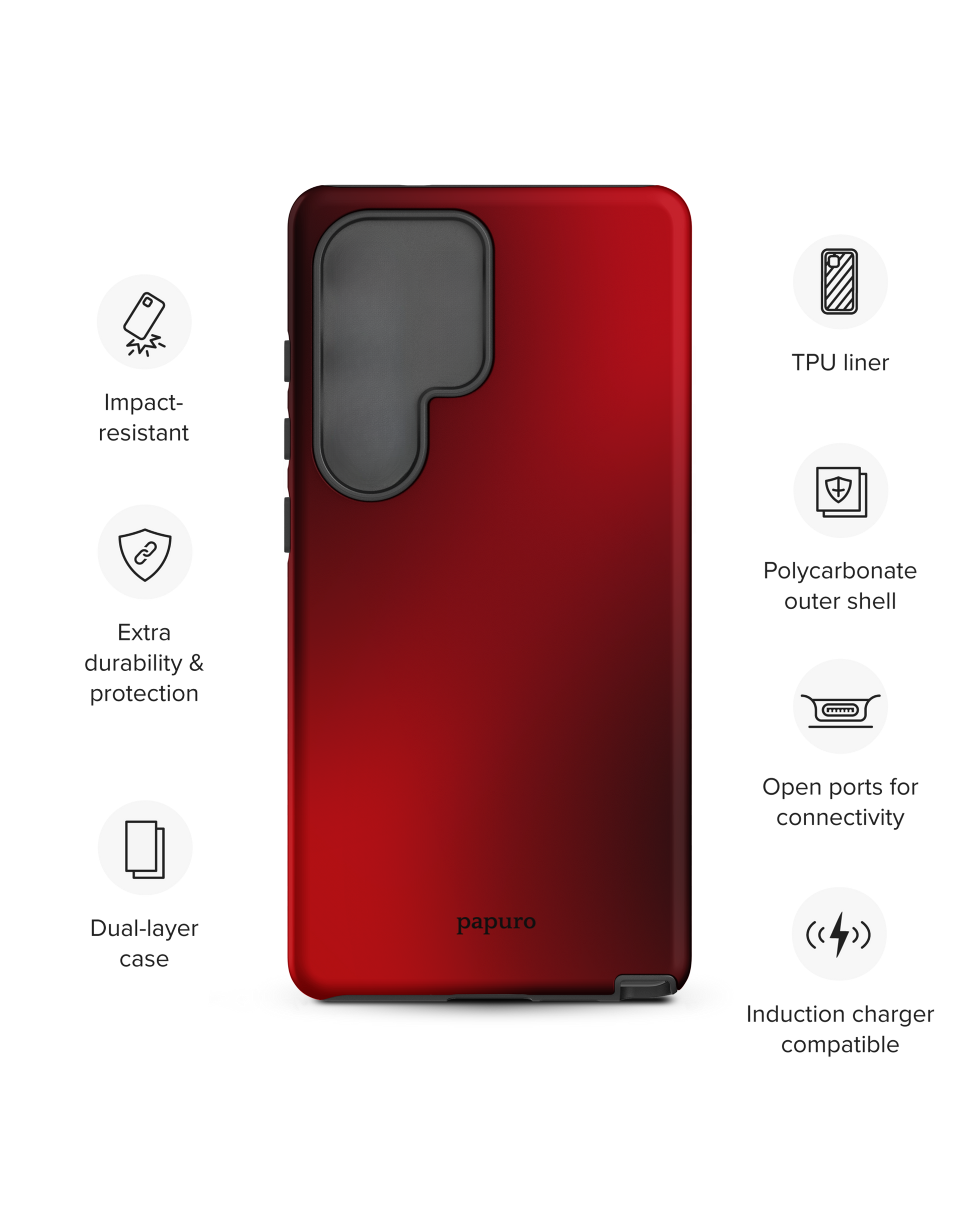 Rouge Noir Mélange Samsung Phone Case