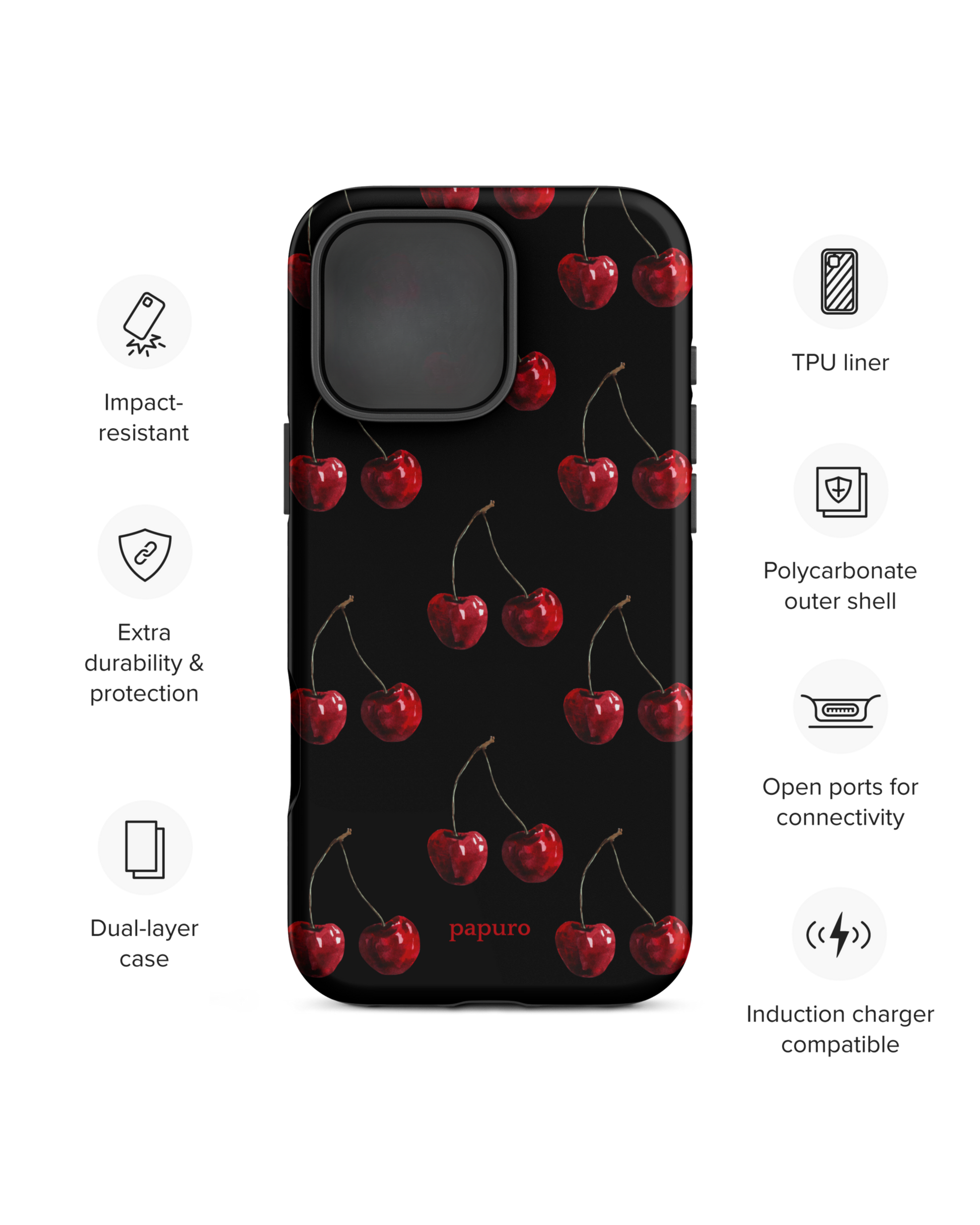 Dark Cherries iPhone Case