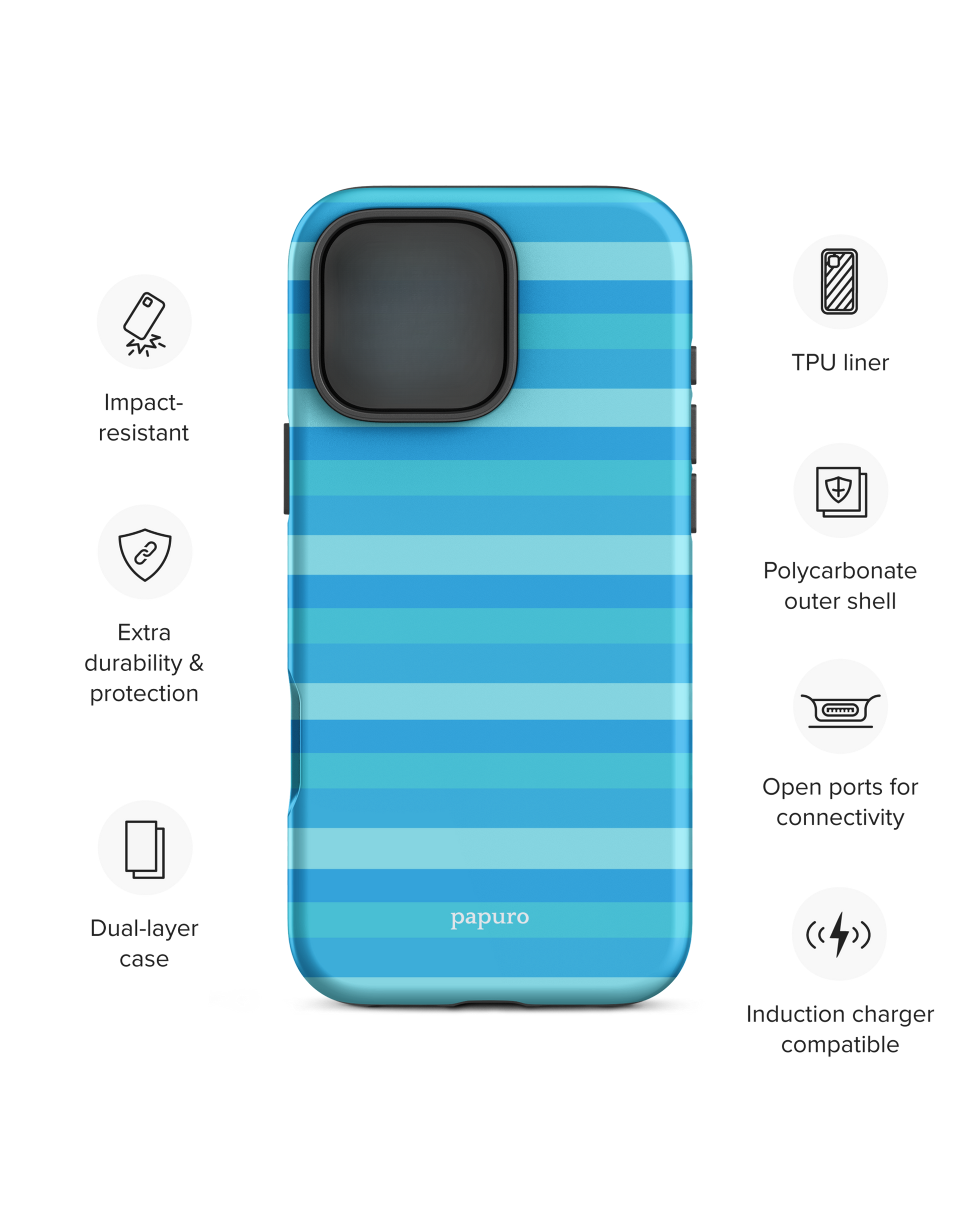 Blue Beach Band iPhone Case