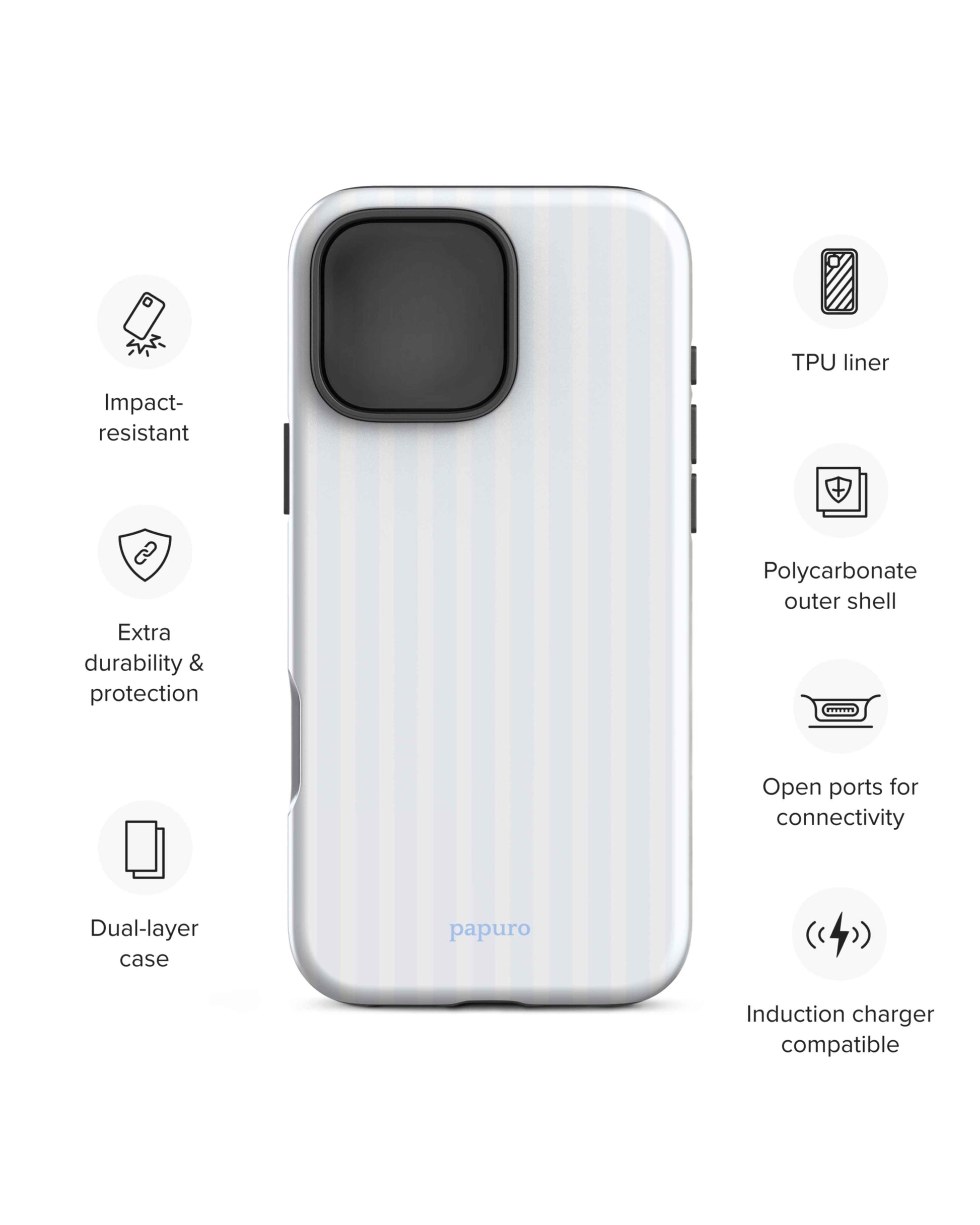 Preppy Baby Blue iPhone Case