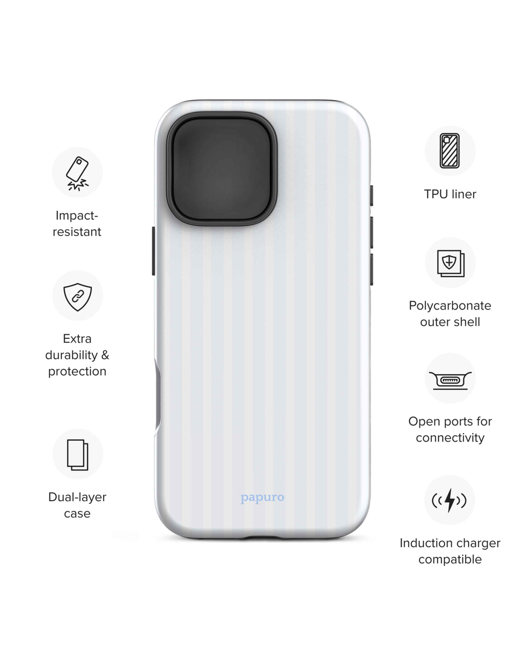 Preppy Baby Blue iPhone Case