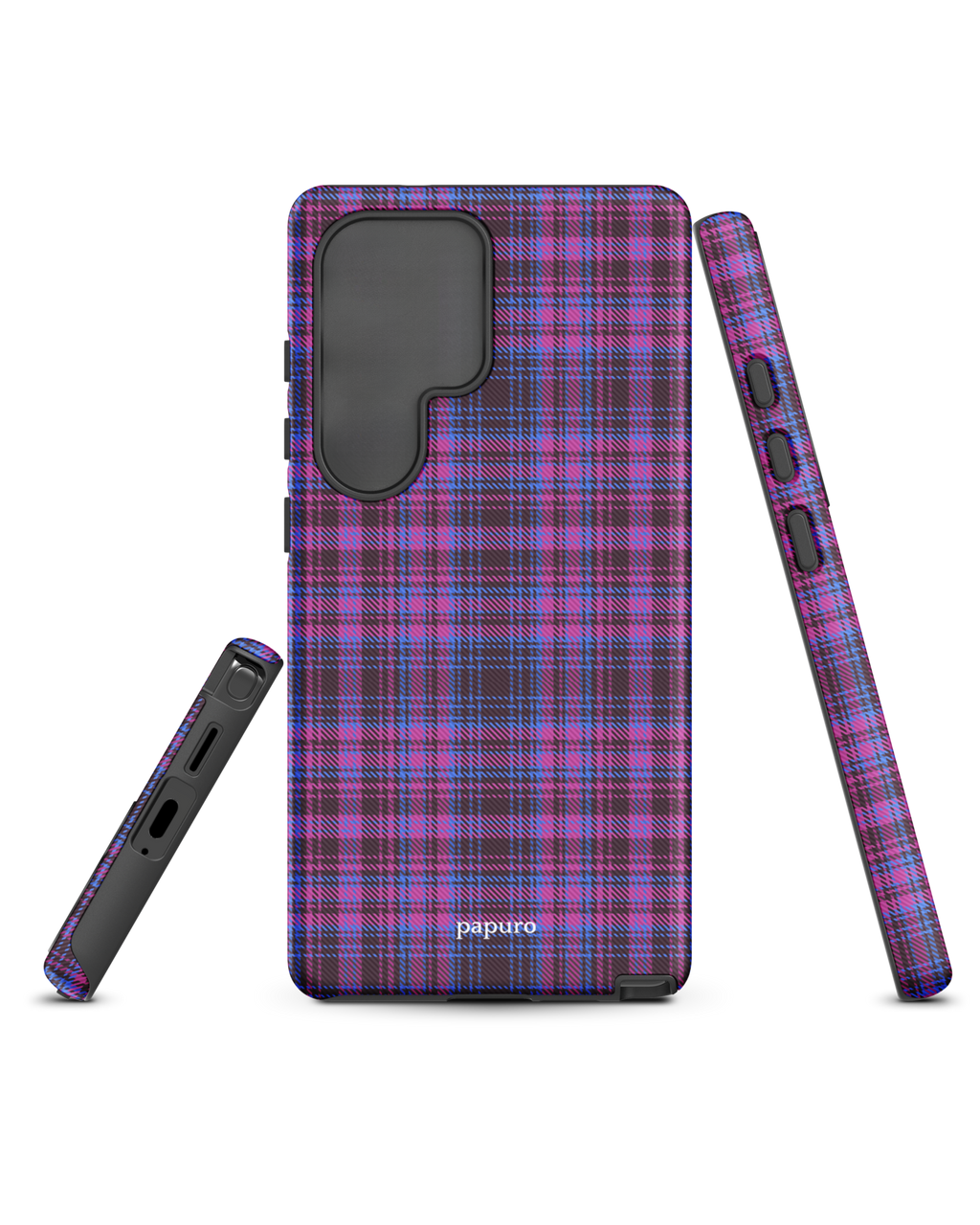 Purple Plaid Samsung Phone Case