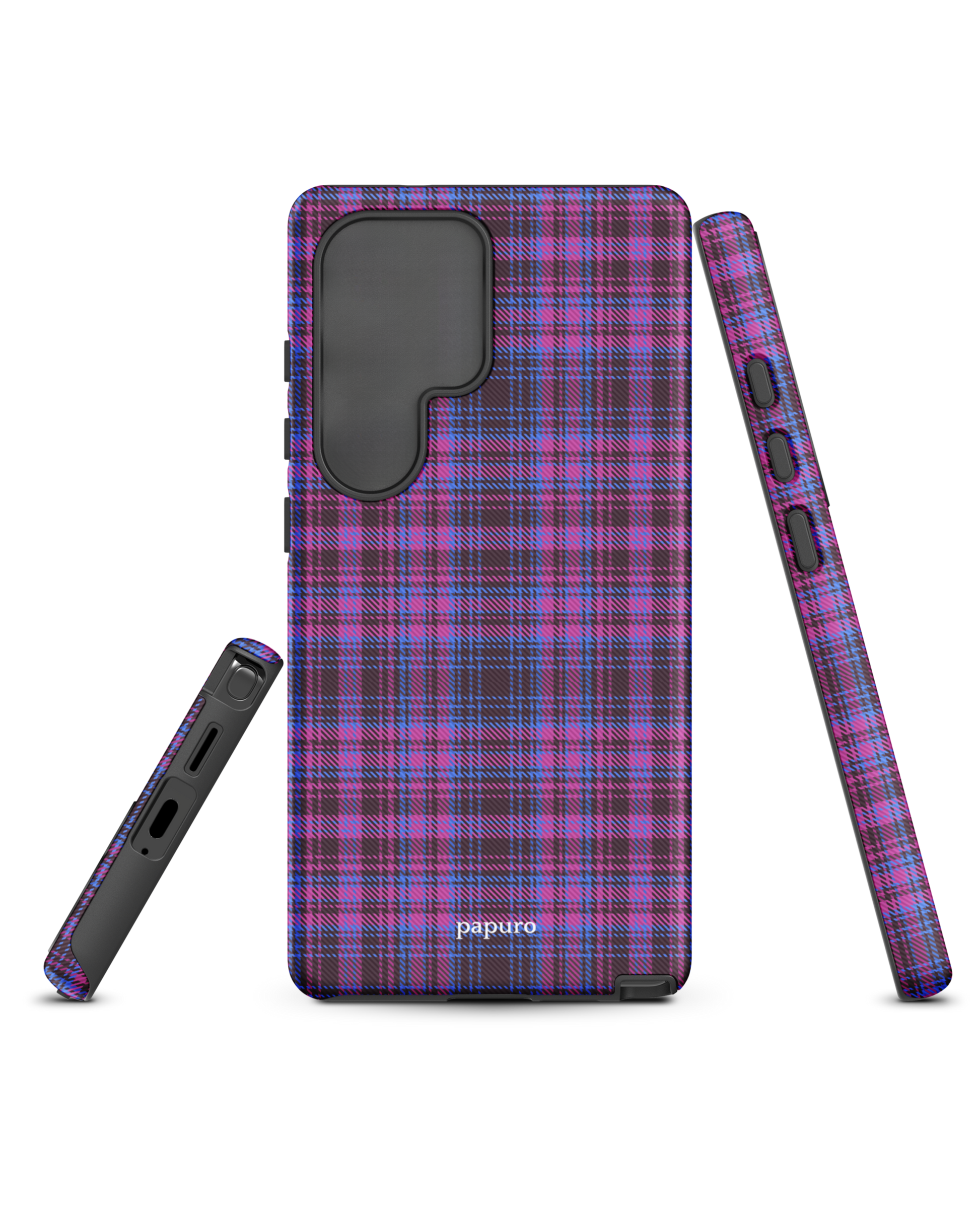 Purple Plaid Samsung Phone Case