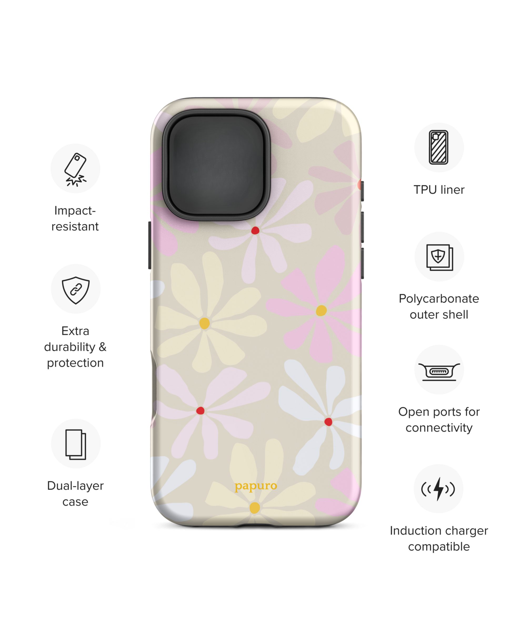 Blooming Beige iPhone Case