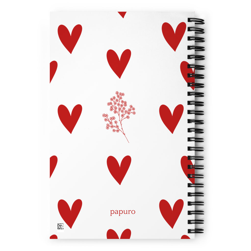 Red Hearts Bullet Journal