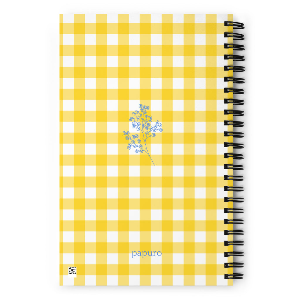 Yellow Gingham Bullet Journal