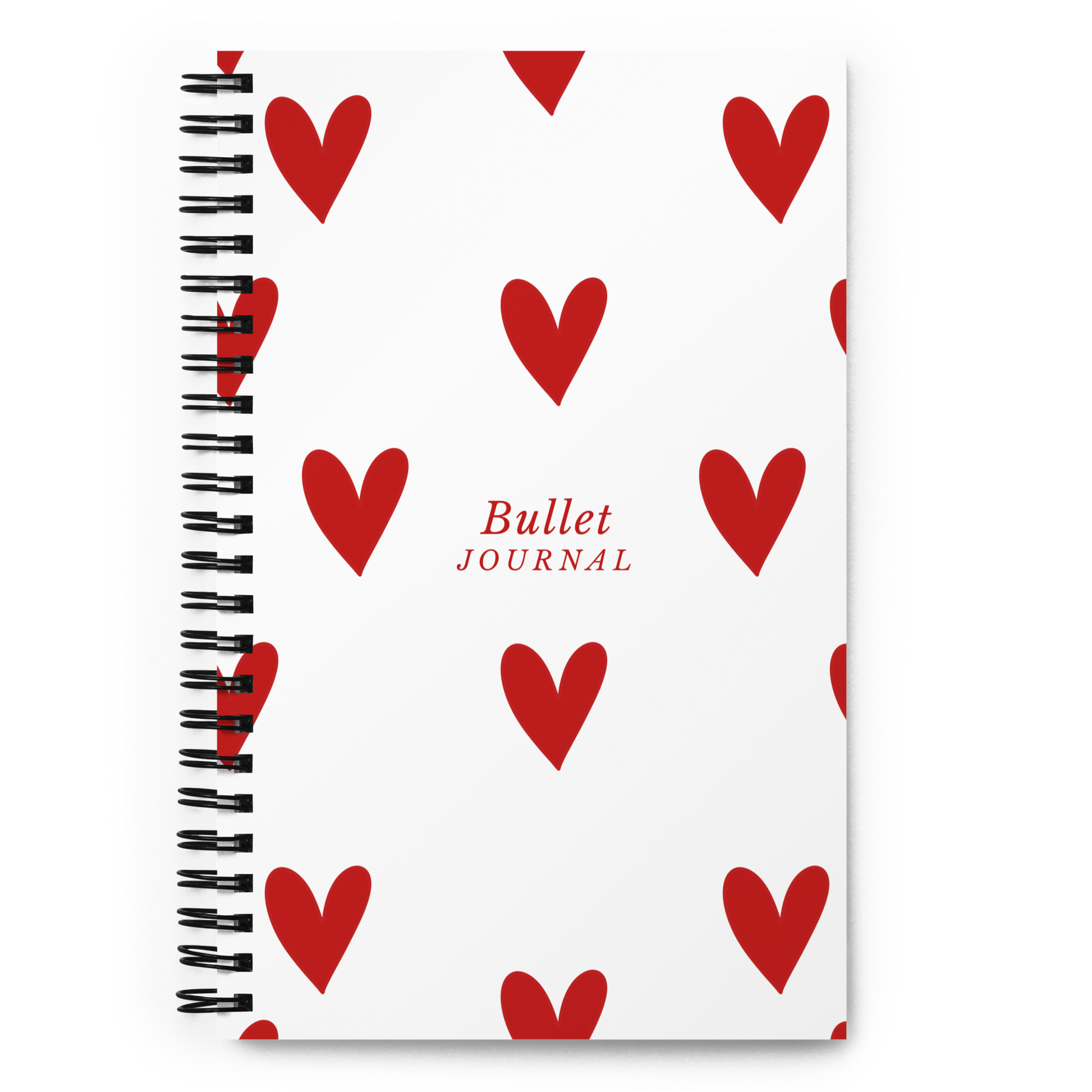 Red Hearts Bullet Journal