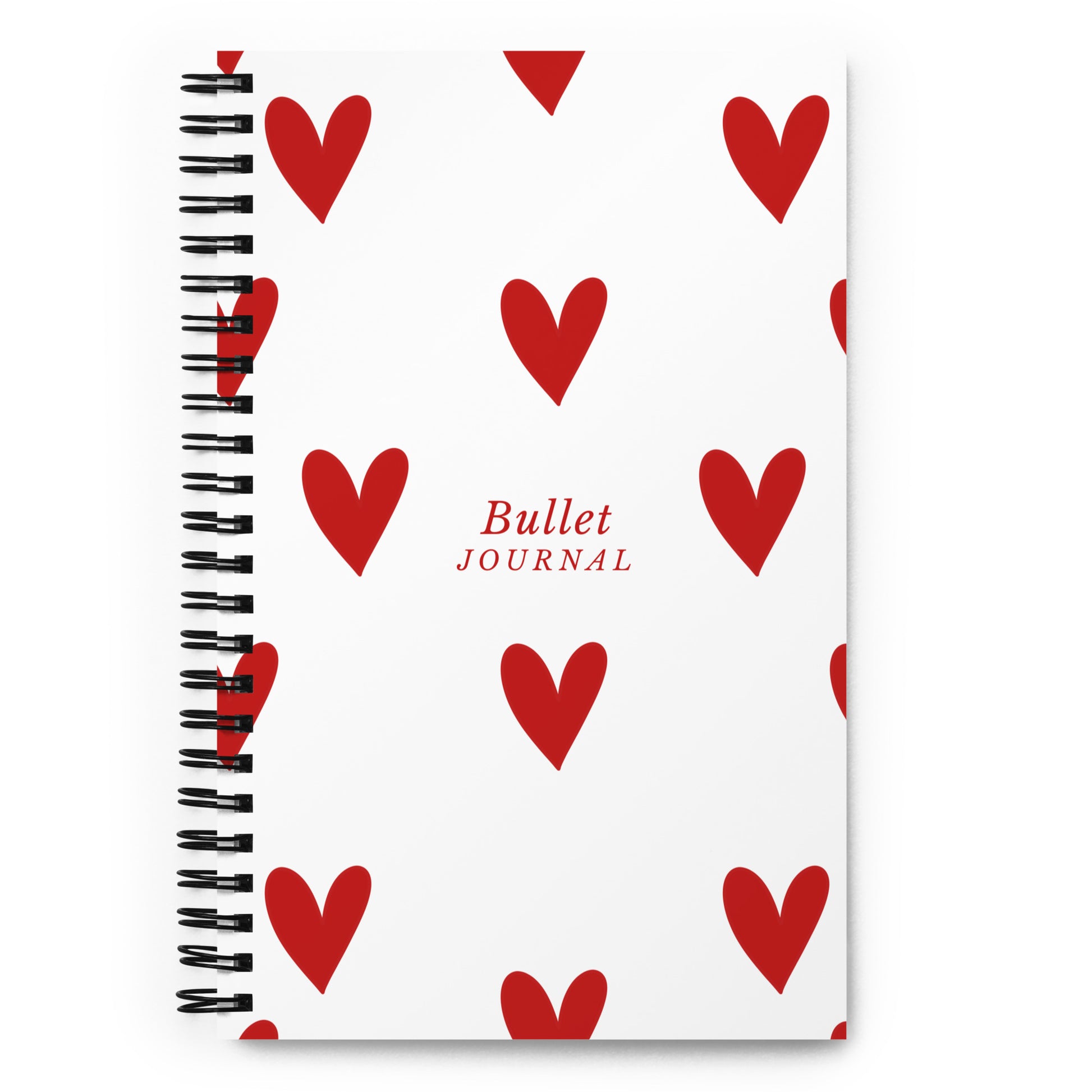 Red Hearts Bullet Journal