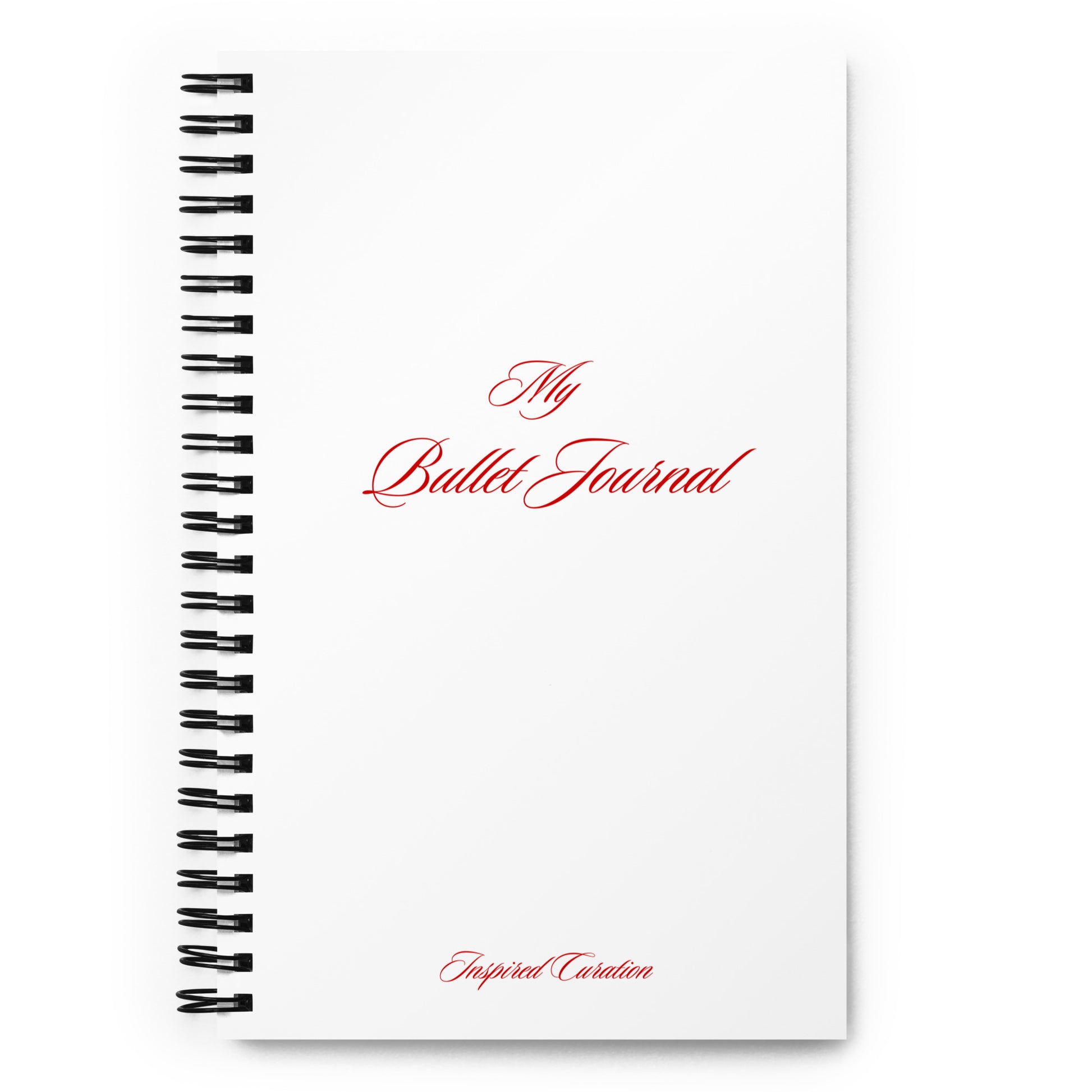 My White With Some Red Bullet Journal