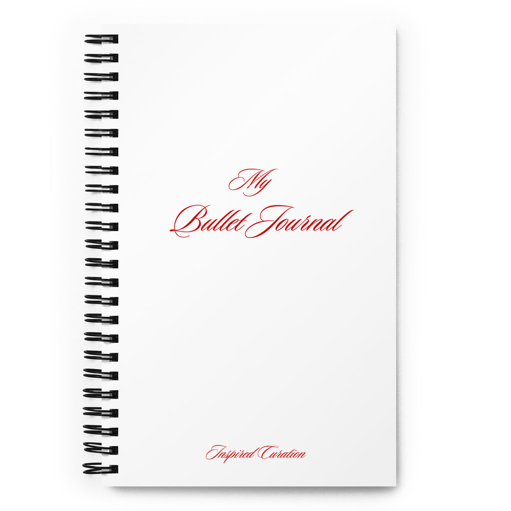 My White With Some Red Bullet Journal