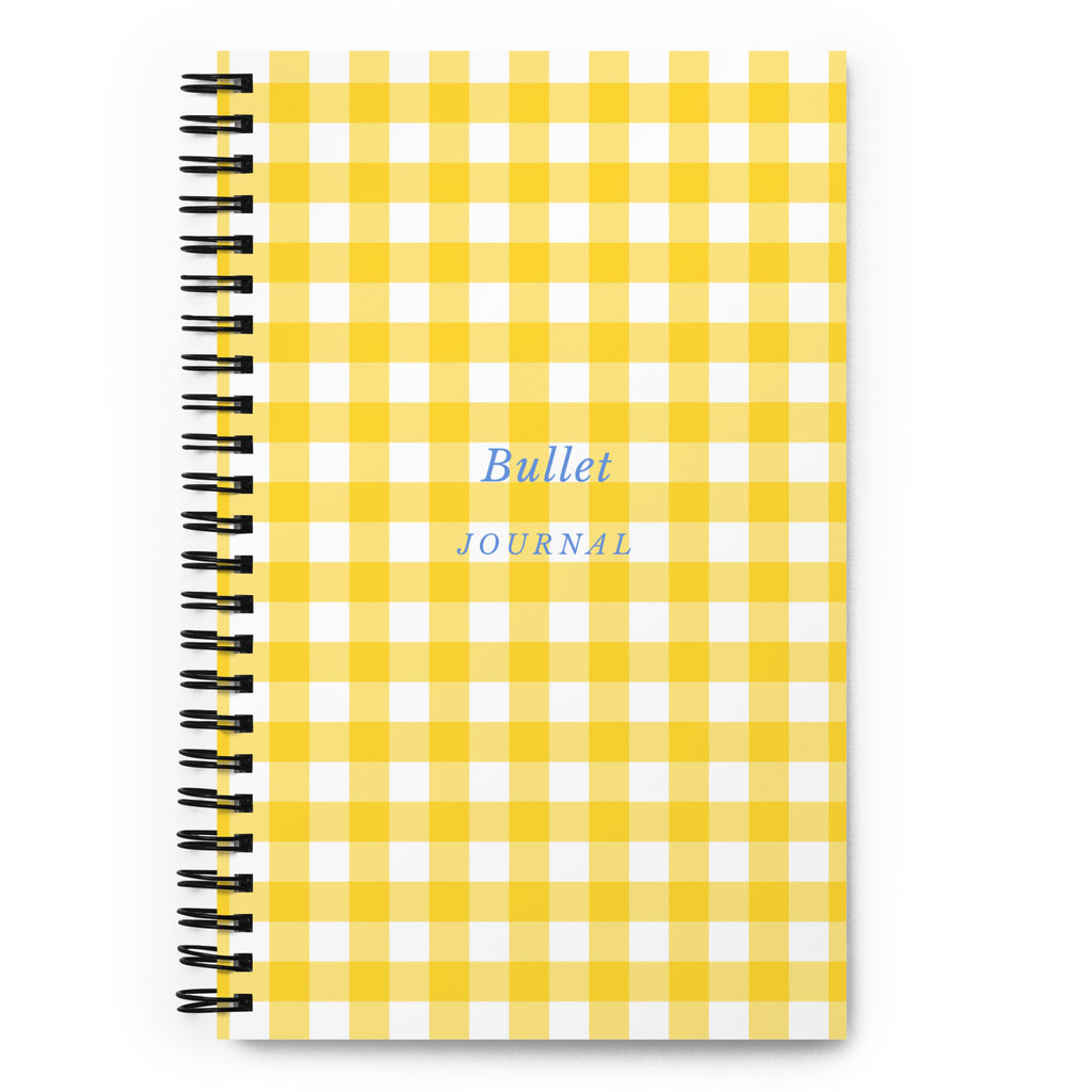 Yellow Gingham Bullet Journal